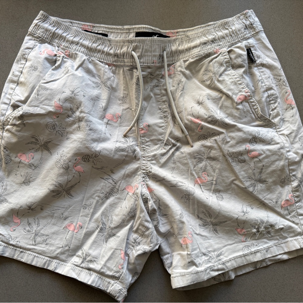 Hollister epic Flex Jogger Shorts Flamingo Print